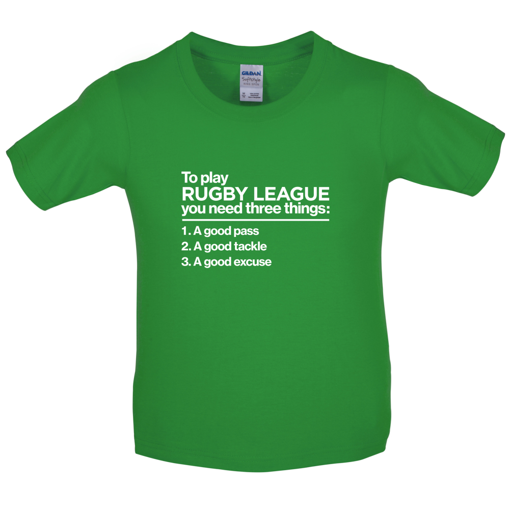 To Play Rugby League Kids T Shirt