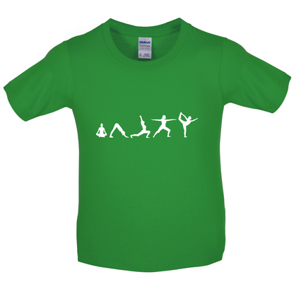 Evolution Of Yoga Kids T Shirt