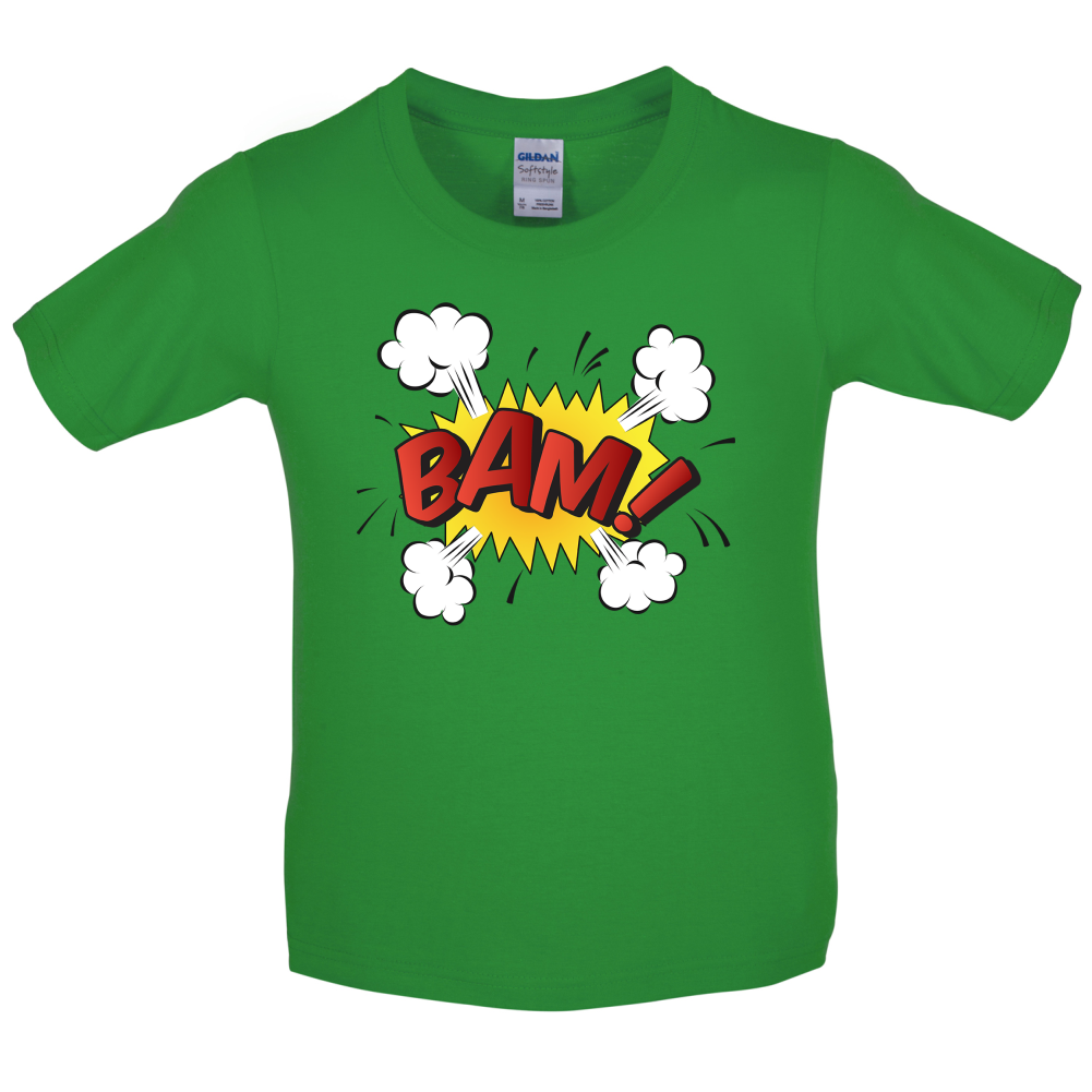 Bam! Word Art Kids T Shirt