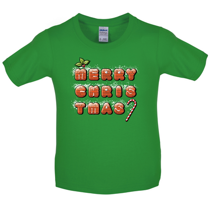 Merry Christmas Biscuits Kids T Shirt