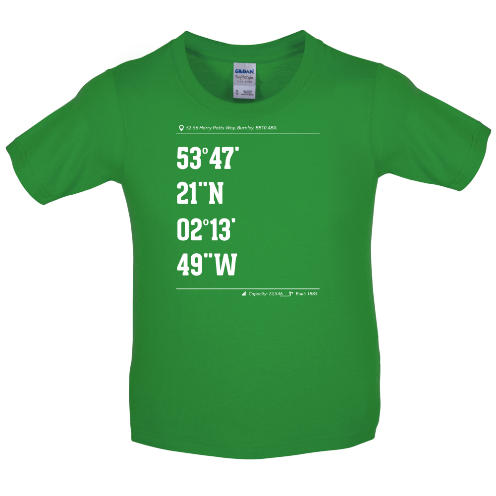 Stadium Coordinates Clarets Kids T Shirt