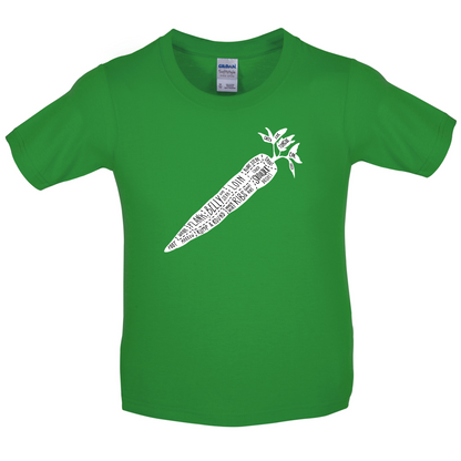 Butcher Carrot Diagram Kids T Shirt