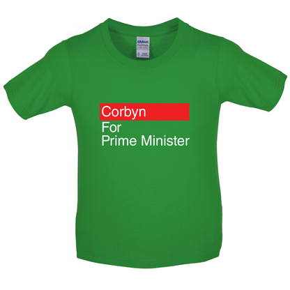 Corbyn For Prime Minister Kids T Shirt