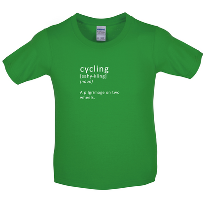 Funny Definition Cycling Kids T Shirt