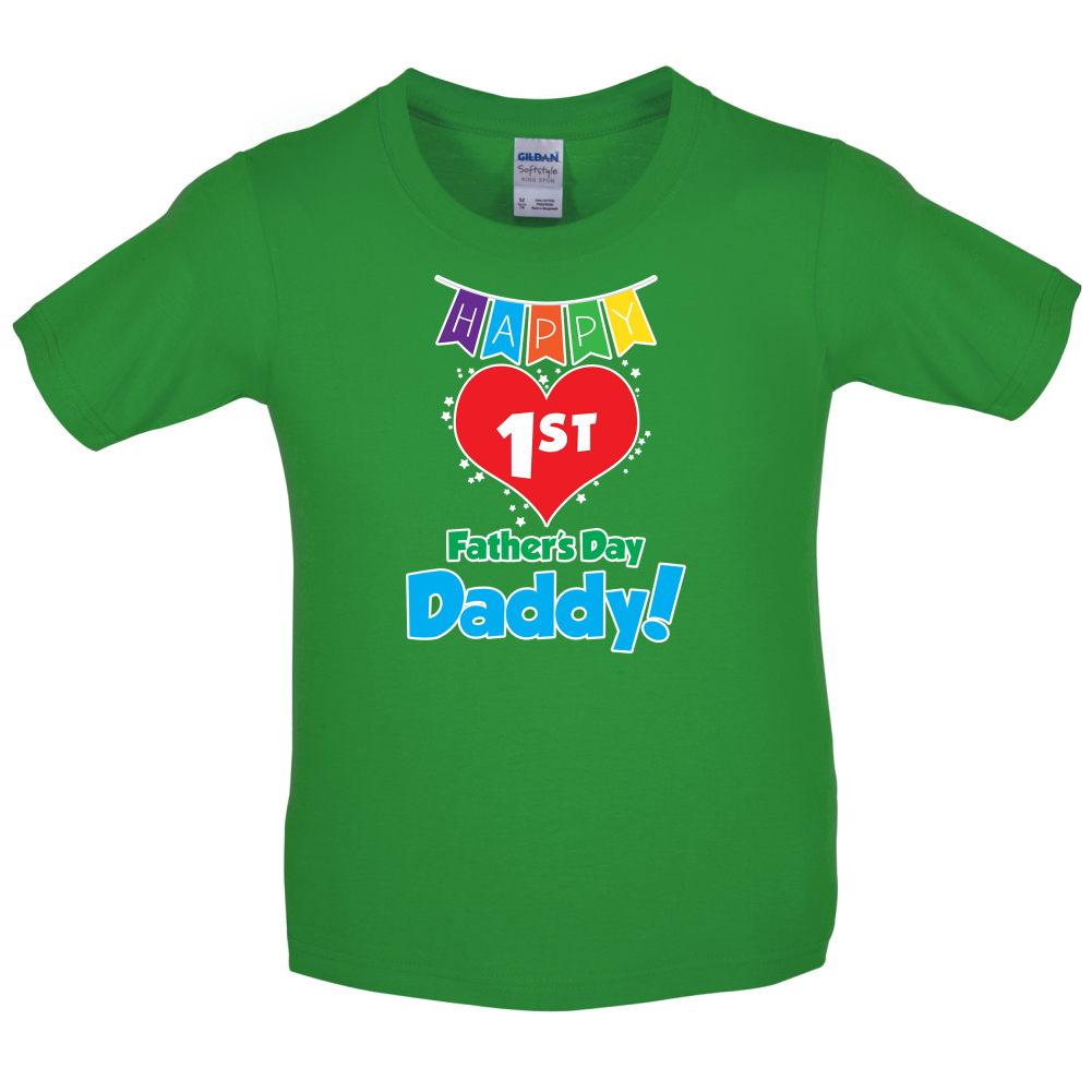 Happy First Fathers Day Kids T Shirt