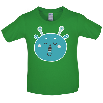 Smiley Face Martian Kids T Shirt