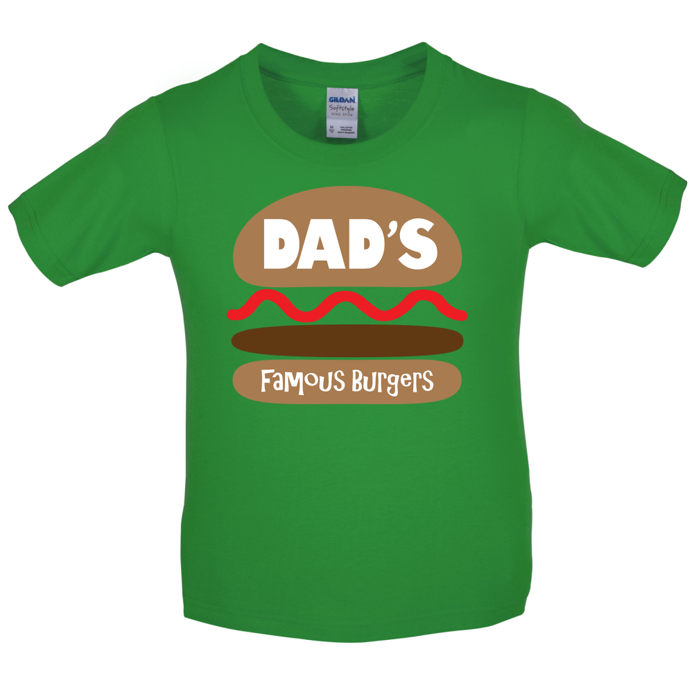 Dad's Famous Burgers Kids T Shirt