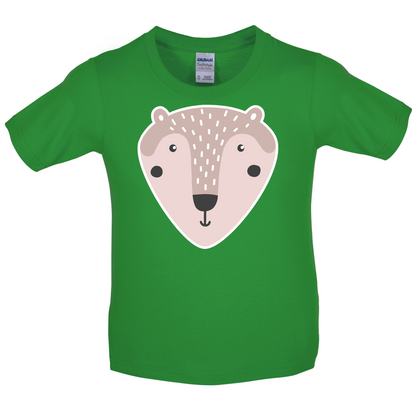 Smiley Face Mr Bear Kids T Shirt