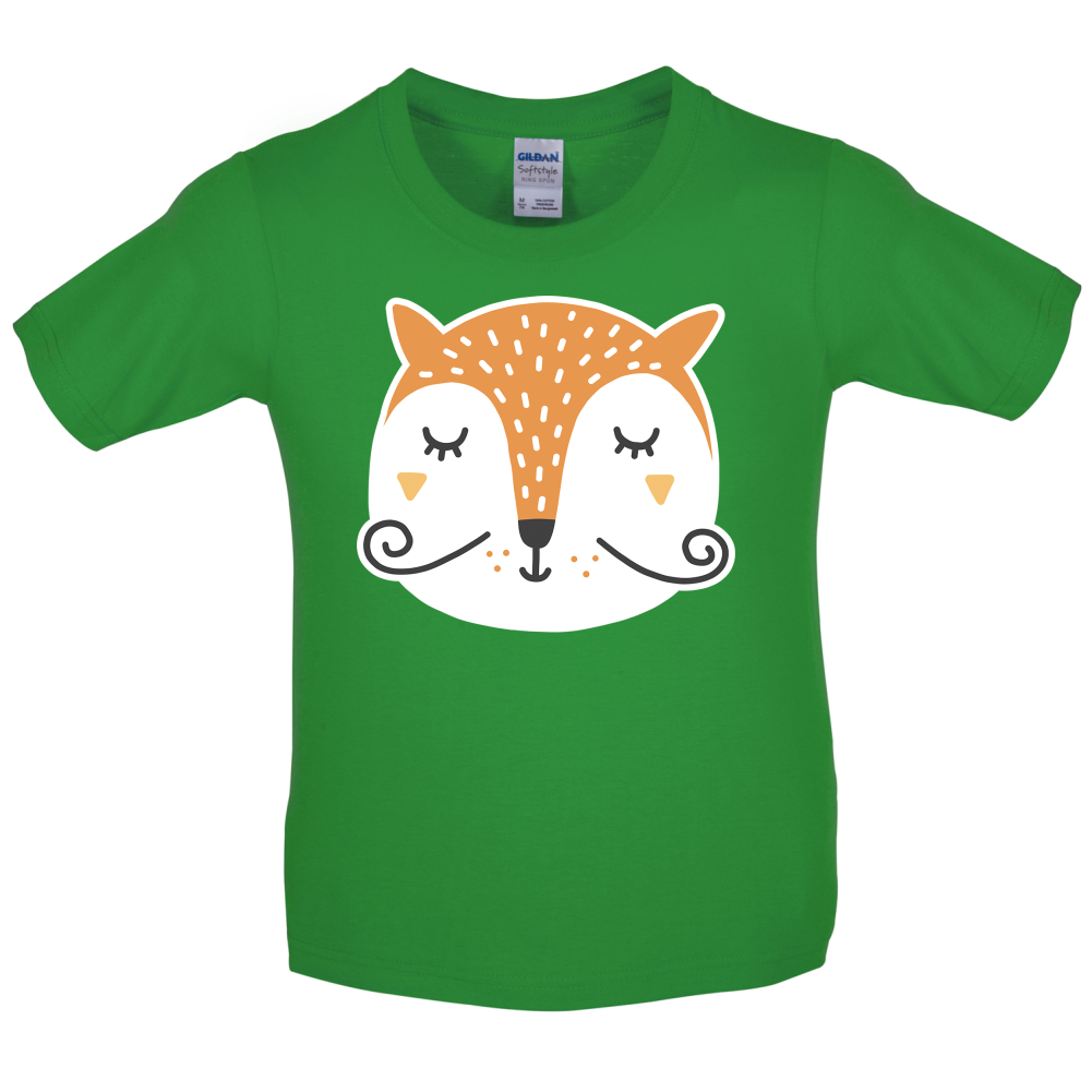 Smiley Face Mr Fox Kids T Shirt