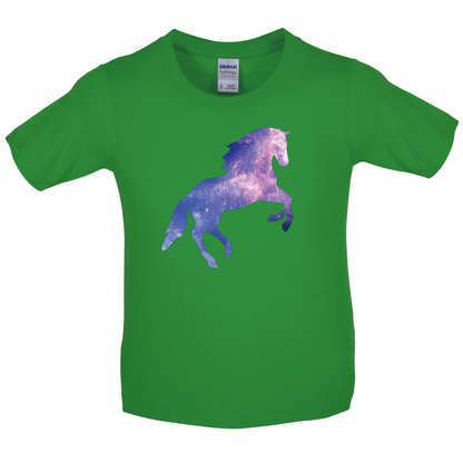 Galaxy Horse Kids T Shirt