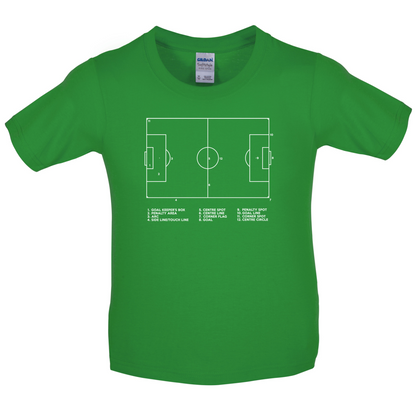 Football Pitch Diagram Kids T Shirt