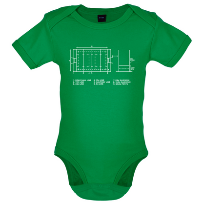 Rugby Pitch Diagram Baby T Shirt