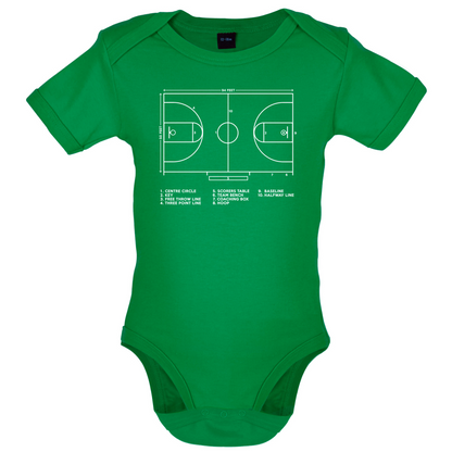 Basketball Court Diagram Baby T Shirt