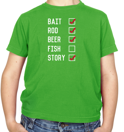 Fishing Checklist Kids T Shirt