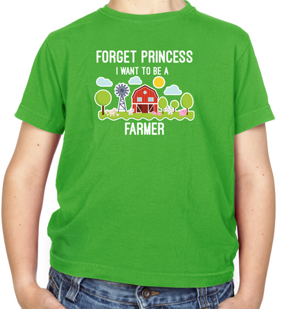 Forget Princess Farmer Kids T Shirt