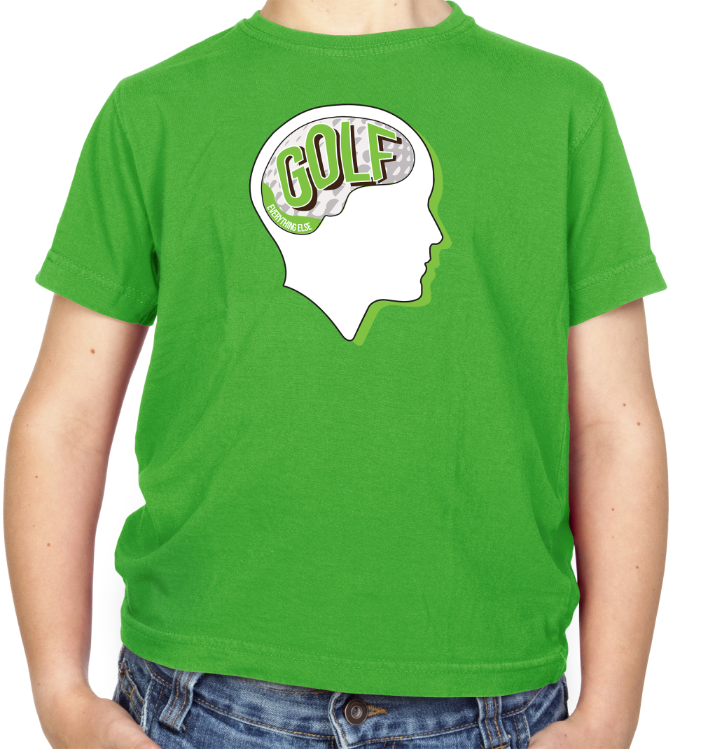 I Thiink About Golf Kids T Shirt