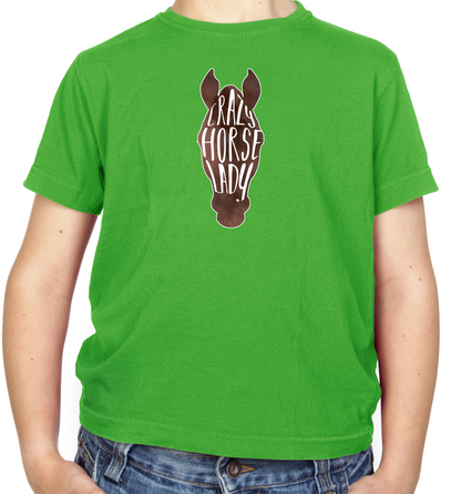 Crazy Horse Lady Kids T Shirt