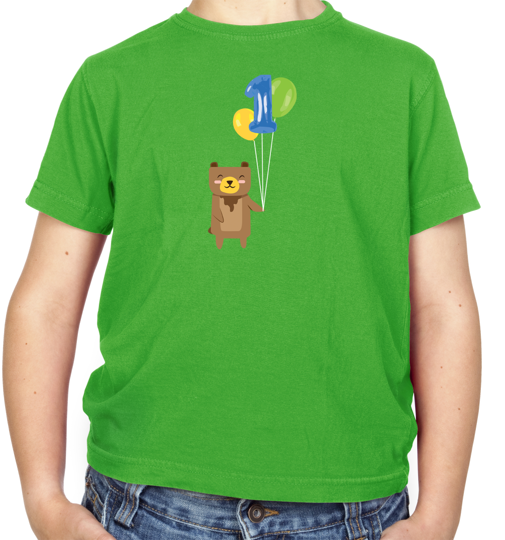 1st Birthday Bear Kids T Shirt