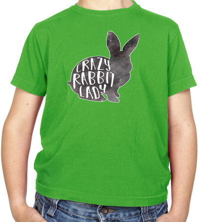 Crazy Rabbit Lady Kids T Shirt