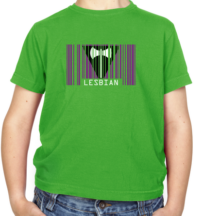 LGBT Barcode Flags - Lesbian Kids T Shirt