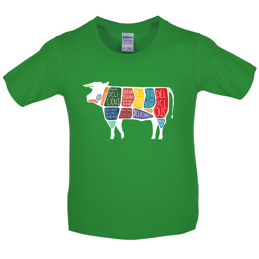 Delicious Cow Kids T Shirt
