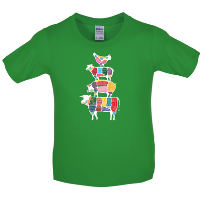 Meat Stack Diagram Kids T Shirt
