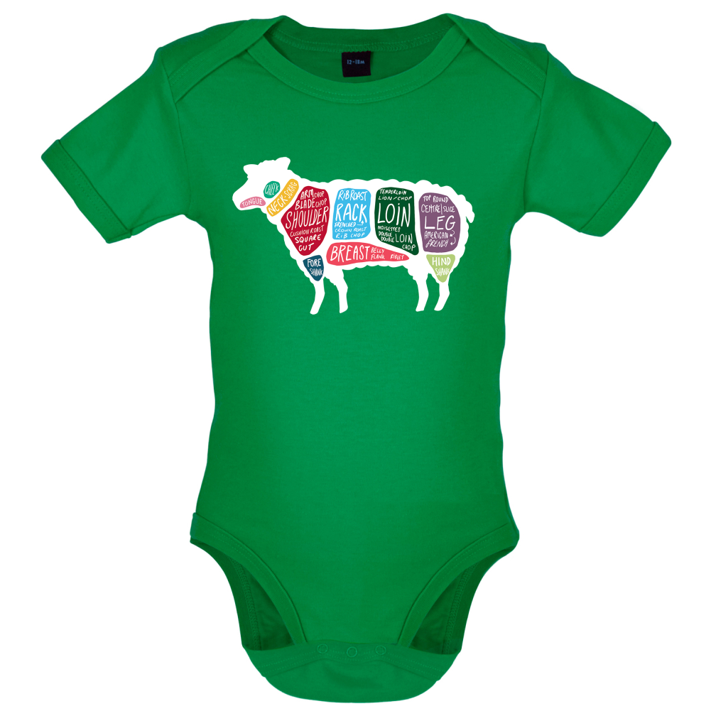Butcher Sheep Diagram Baby T Shirt