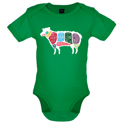 Butcher Sheep Diagram Baby T Shirt
