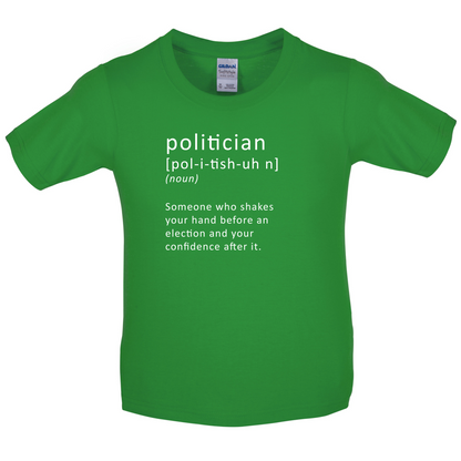 Funny Definition Politician Kids T Shirt