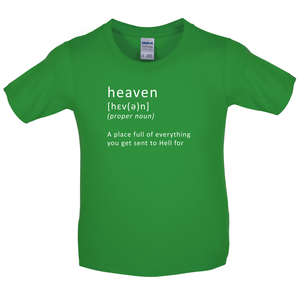 Funny Definition Heaven Kids T Shirt