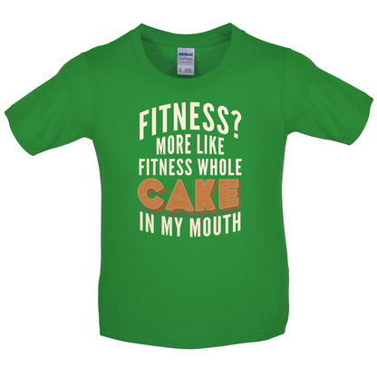 Fitness Cake In My Mouth Kids T Shirt