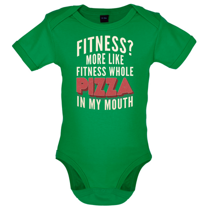 Fitness Pizza In My Mouth Baby T Shirt