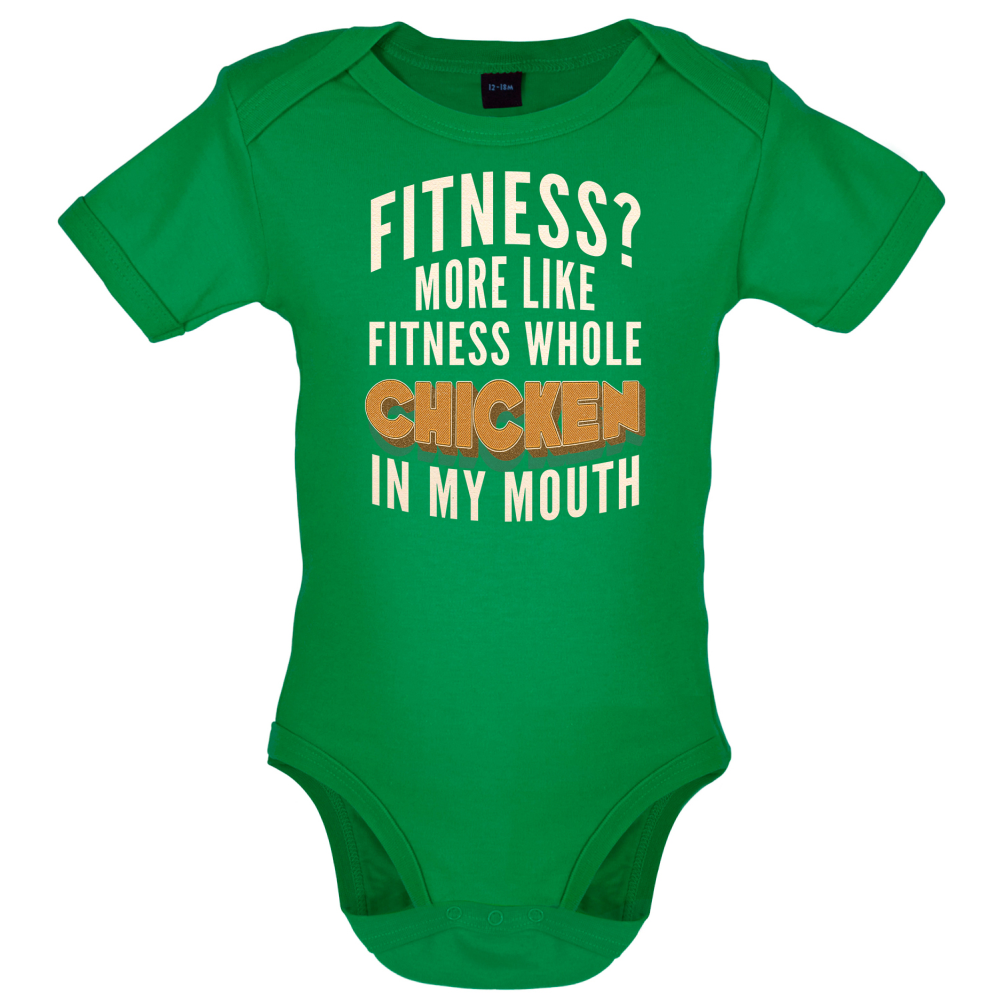 Fitness Chicken In My Mouth Baby T Shirt