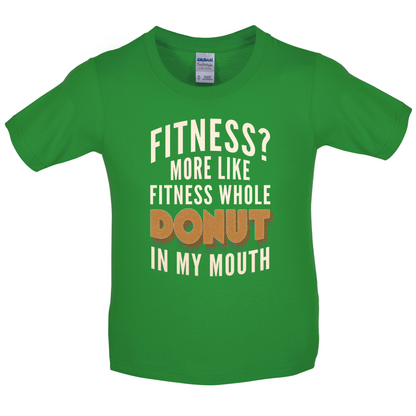 Fitness Donut In My Mouth Kids T Shirt
