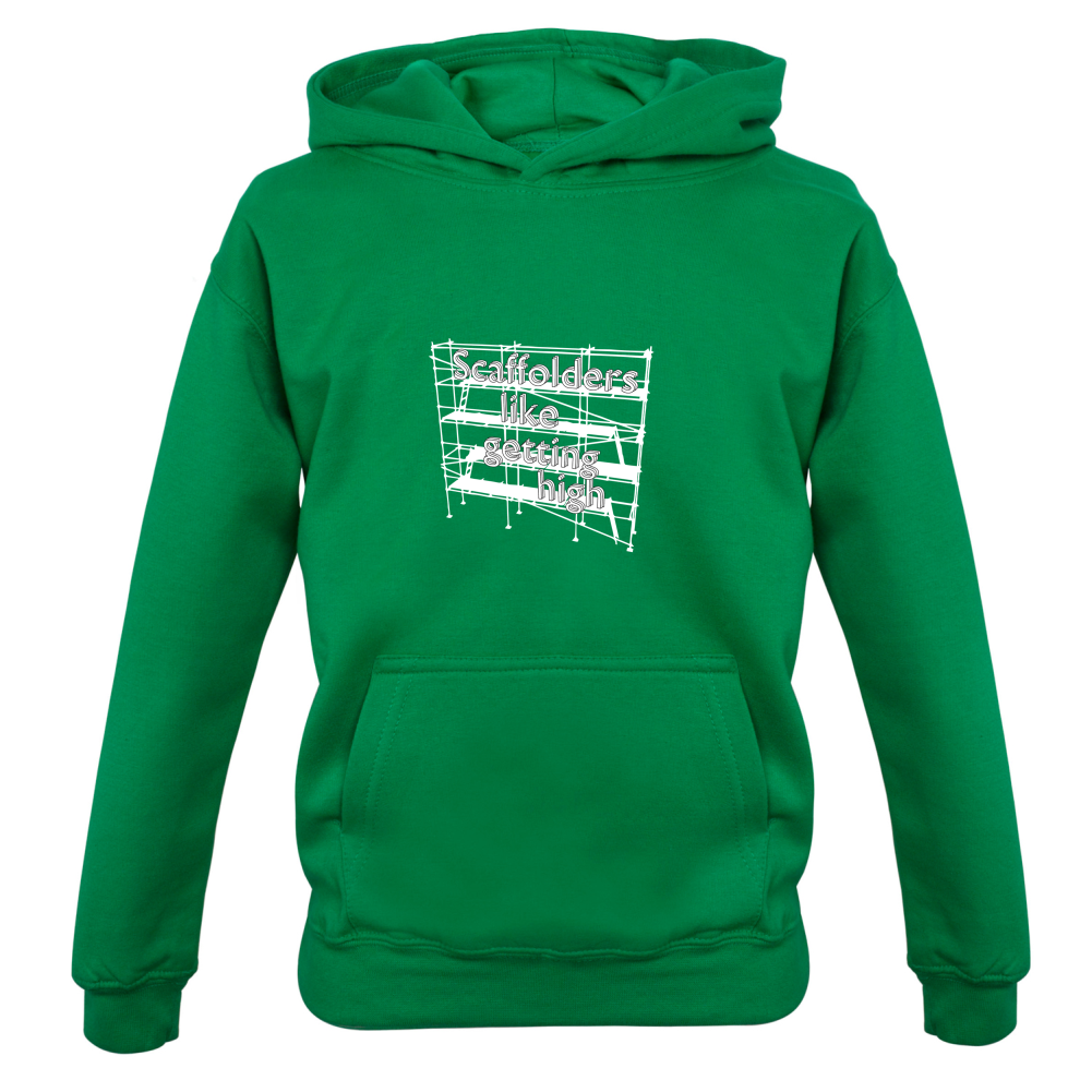 Scaffolders Like Getting High Kids T Shirt