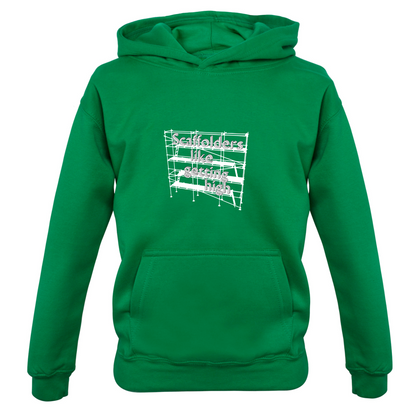Scaffolders Like Getting High Kids T Shirt
