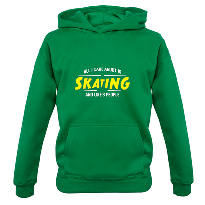 All I Care About Is Skating Kids T Shirt