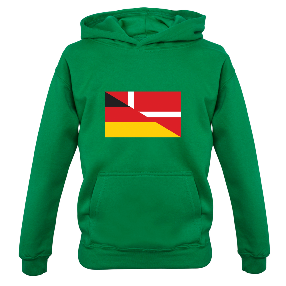 Half German Half Danish Flag Kids T Shirt