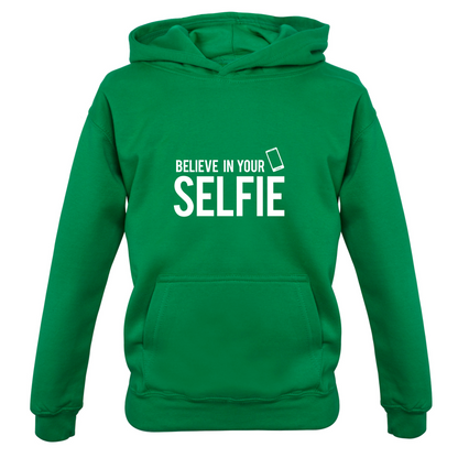 Believe In Your Selfie Kids T Shirt