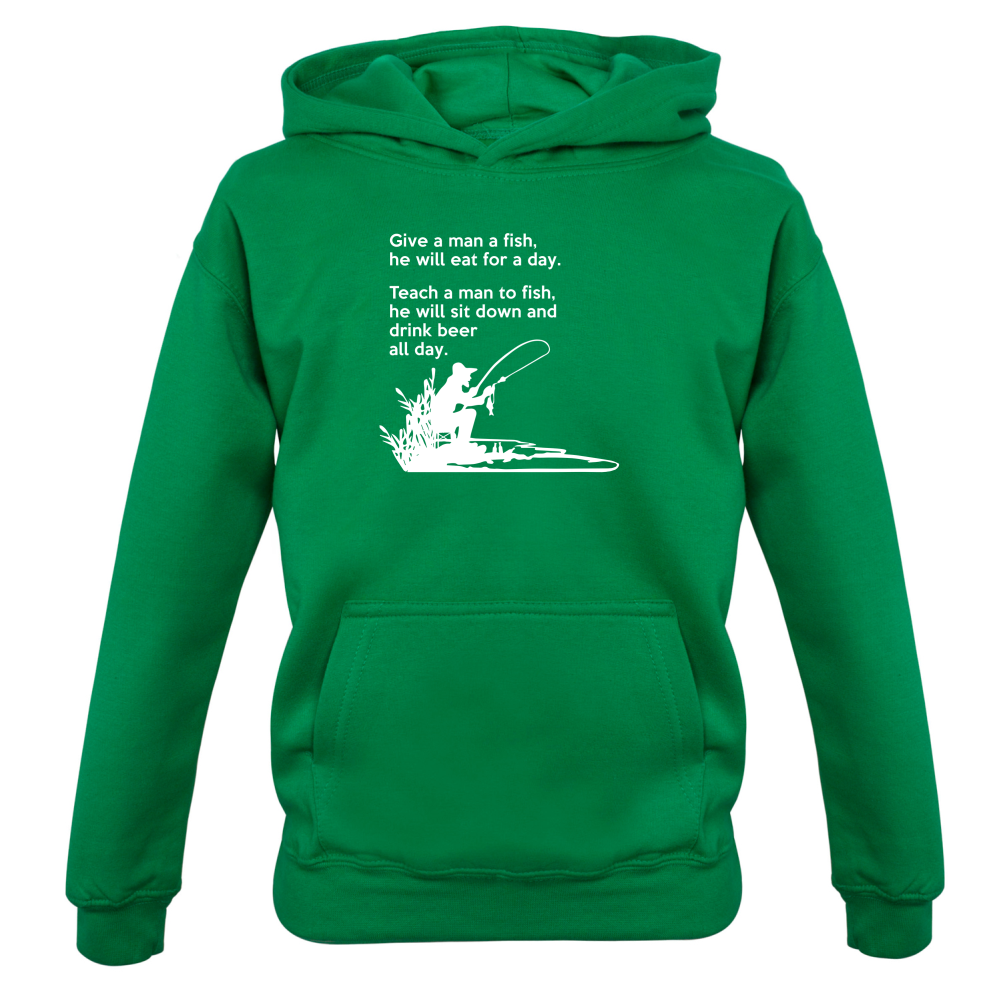 Fishing - He'll Drink Beer All Day Kids T Shirt