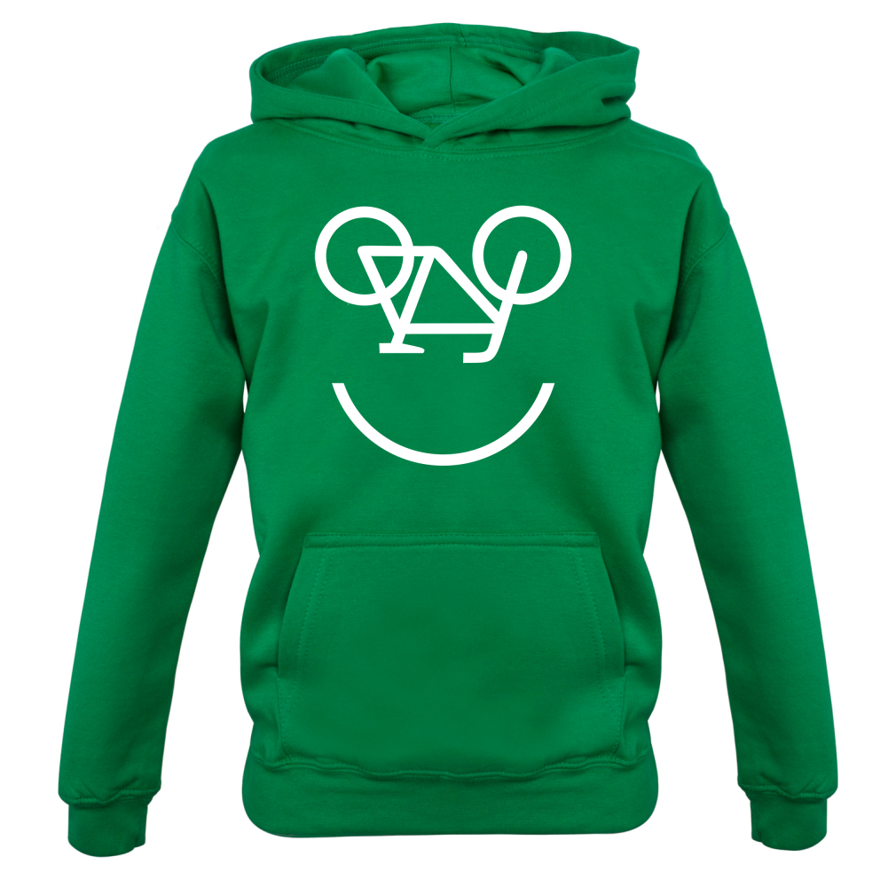 Bicycle Smiley Face Kids T Shirt