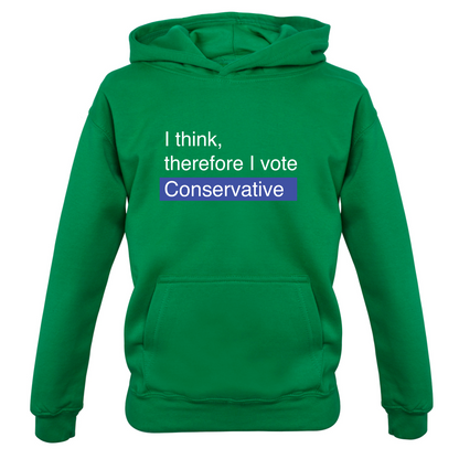 I think, therefore I vote Conservative Kids T Shirt