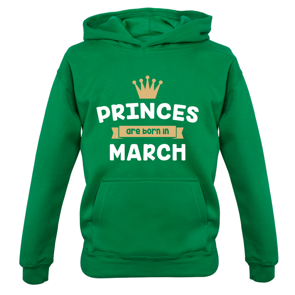Princes Are Born In March Kids T Shirt
