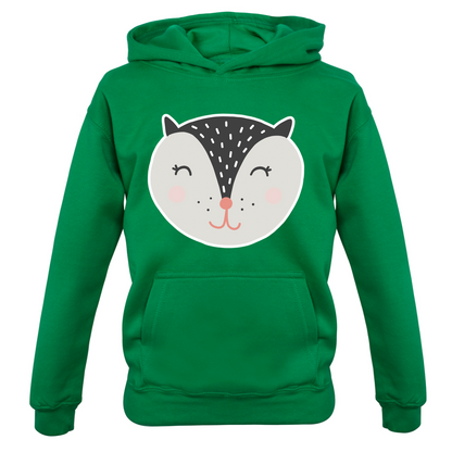 Smiley Face Badger Kids T Shirt