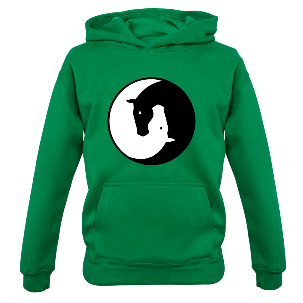 Yin Yang Horses Kids T Shirt