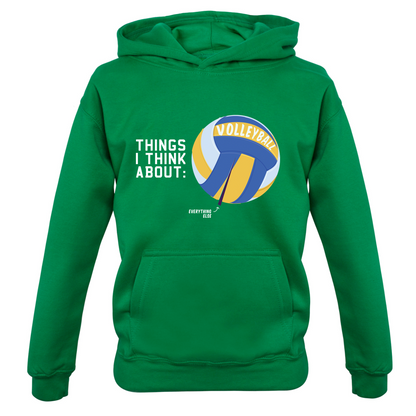 I Thiink About Volleyball Kids T Shirt