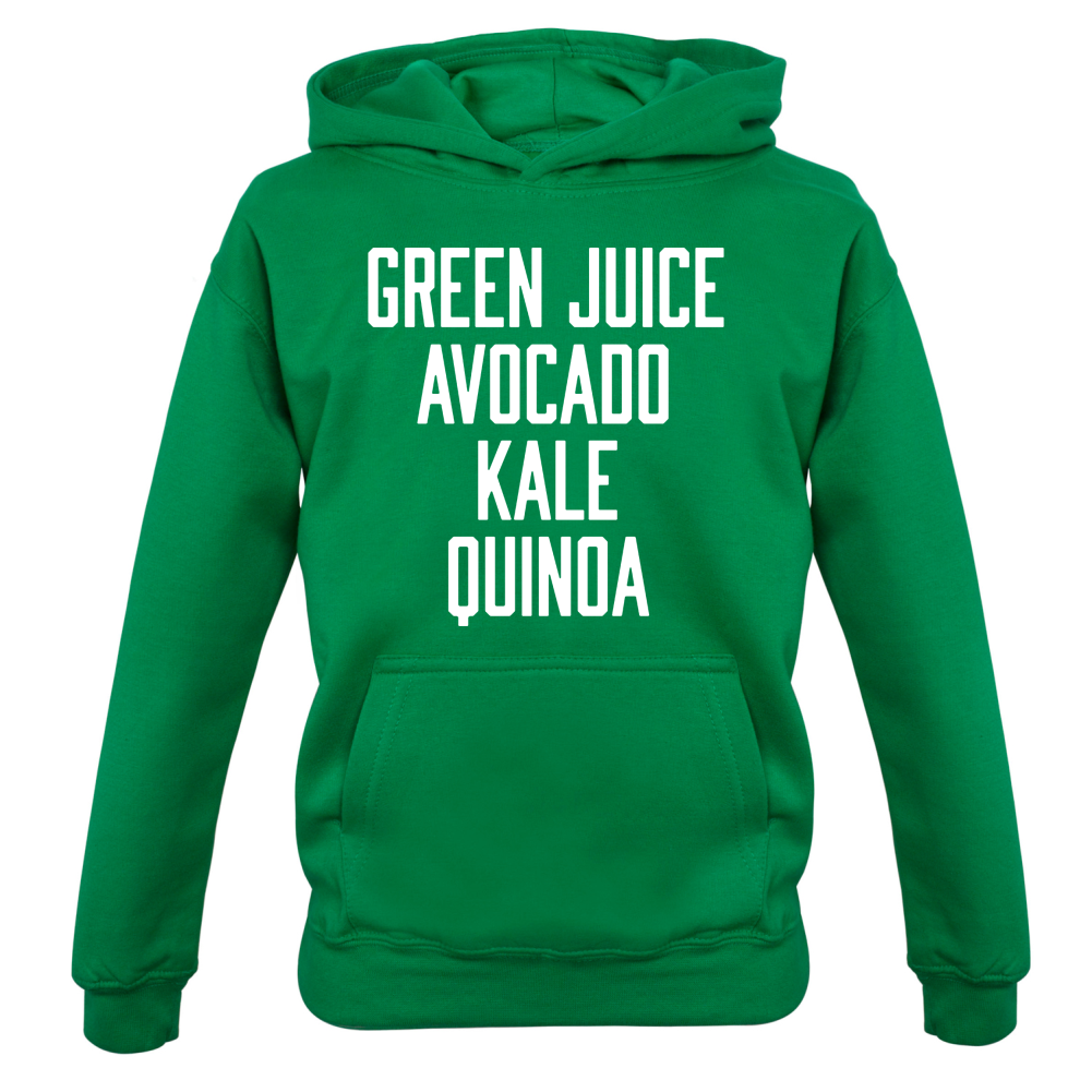 Green Juice Avocado Kale Kids T Shirt