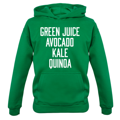 Green Juice Avocado Kale Kids T Shirt