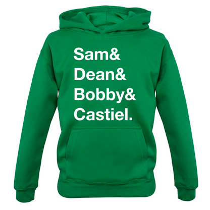 Sam & Dean & Bobby & Castiel Kids T Shirt