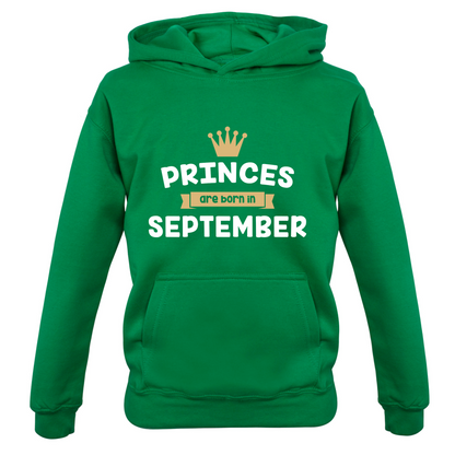 Princes Are Born In September Kids T Shirt